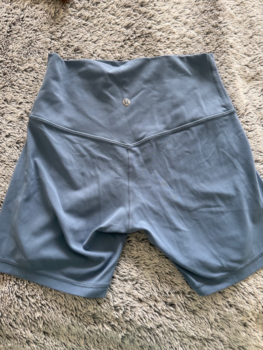 Lululemon High-Rise Bike Shorts - Dusty Blue Gray 6”